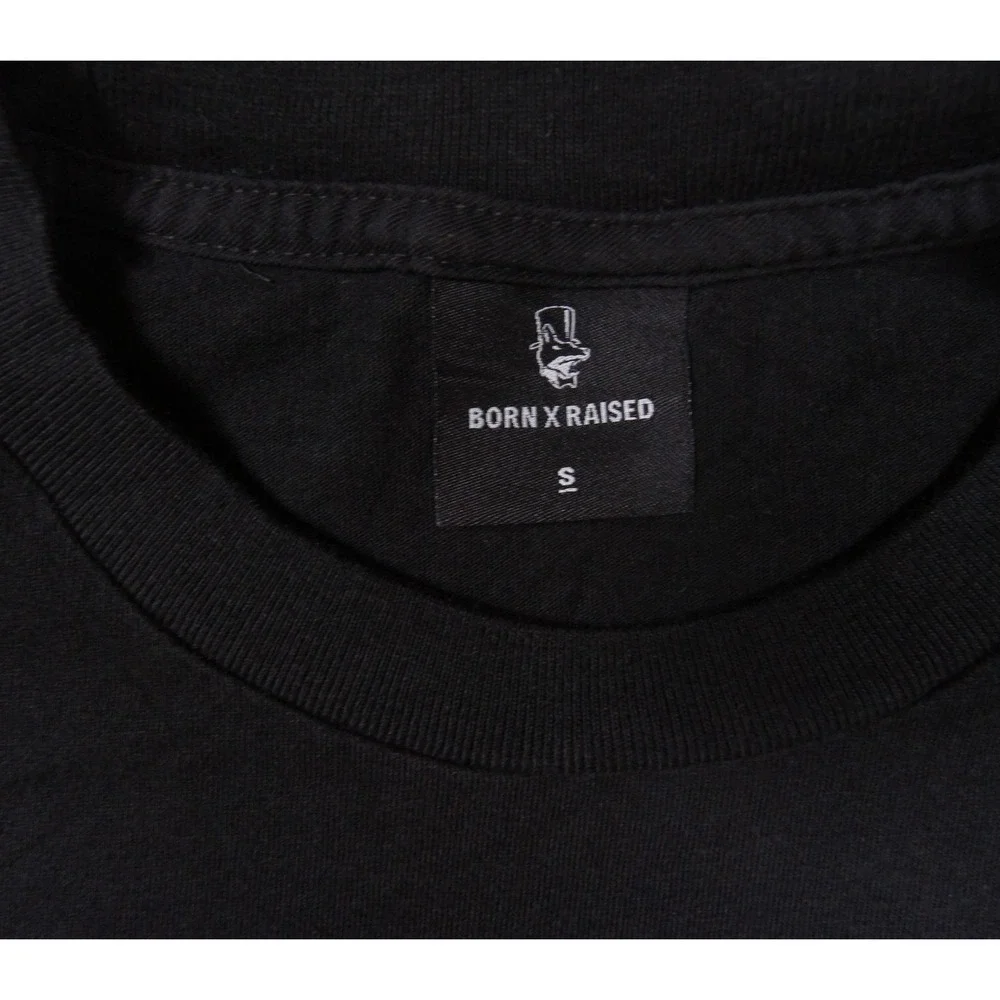 Born X Raised Shirt Mens Small Black Graphic Tee Streetwear Immaculate Heart